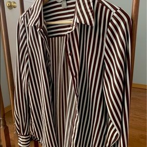 Striped long sleeve top